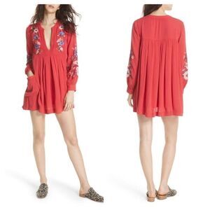 Free People Mia Embroidered Minidress